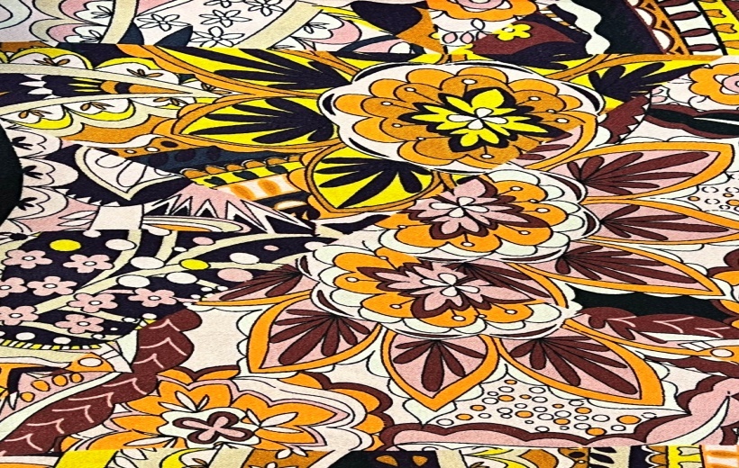 Barna mandala mintás — anyagminta